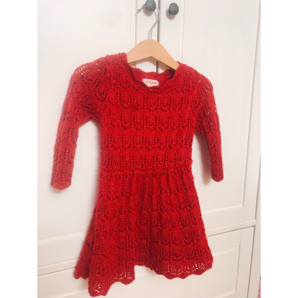 Red Crochet Dress